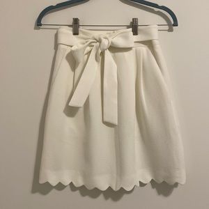Club Monaco scalloped mini skirt